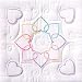 Stamped White Quilt Blocks 18"X18" 6/Pkg-XX Hearts Circle