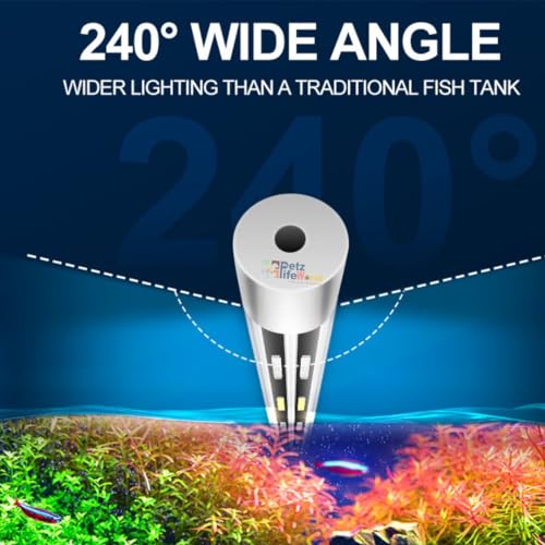 Image of VAYINATO Nemo (T4-500 Pro) Submersible Colour Changing Double Row LED Light for Aquarium Fish Tank Suits 1.5~3 Feet Tank | WRGB | 3 Mode | Water Proof (Aluminium Bracket)