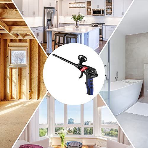 Miniatura 9 de Workpro Pistola Espuma Poliuretano,Pistola Para Espuma Profesional, Pistola Poliuretano Recubierta De Ptfe, Pistola De Espuma Con Boquilla De Cobre, Rellenar Y Sellar Proyectos De Bricolaje