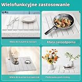 comfoyar Kamienna Podkładka do Suszenia Naczyń do Kuchni, Podkładka Drenująca z Diatomitowej Glinki Szybkoschnącej do Butelek, Filiżanek, Absorbująca Wodę, Składana, 40×30cm, Biały Marmur