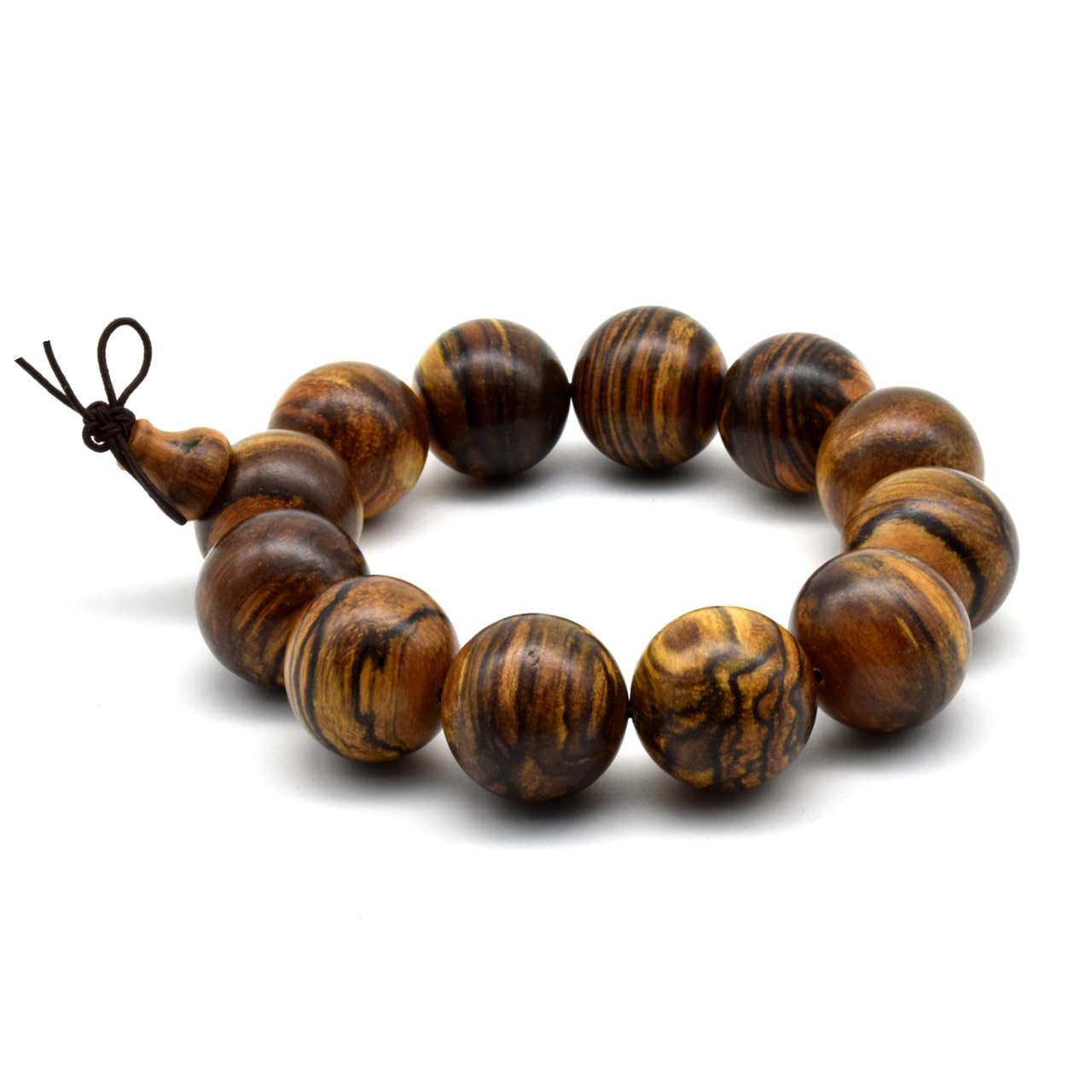 Zen Dear Unisex Natural Qinan Agarwood Prayer Beads Tibetan Buddhism Mala Bracelet Necklace Bead