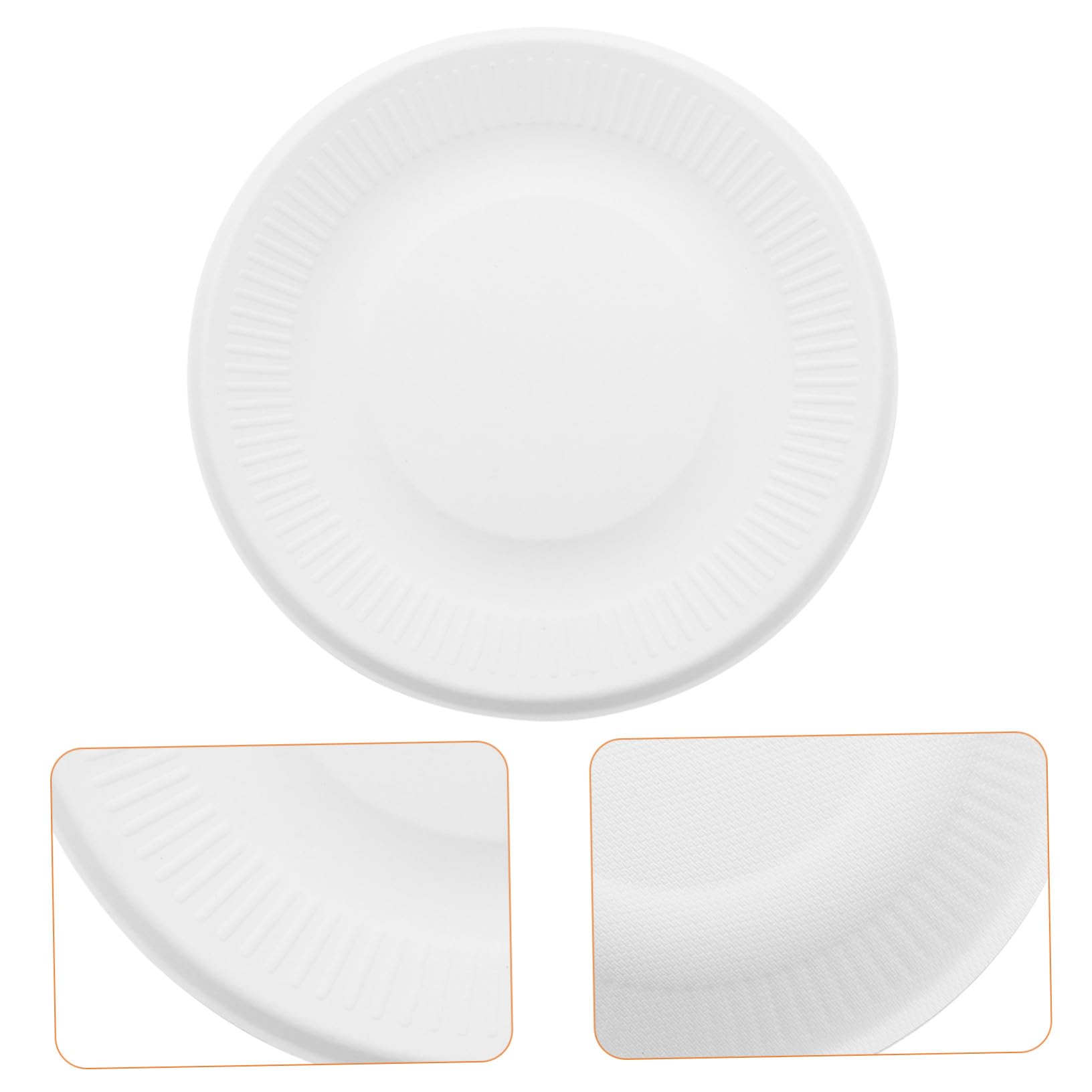 VALICLUD 200 Pezzi Piatti Piatti Rotondi Resistenti per Dolci Antipasti e Snack per Feste Matrimoni Compleanni e Picnic