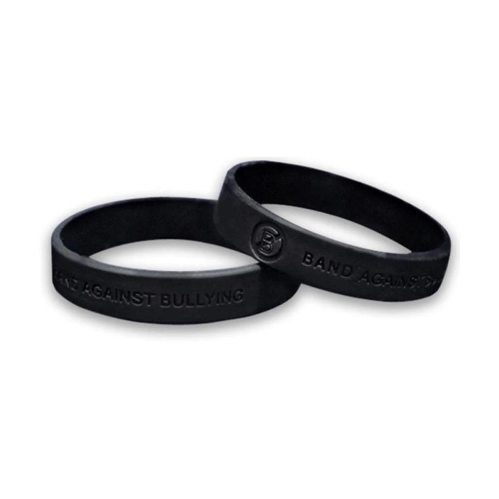 Anti-Bullying Black Silicone Bracelet - Againts Bullying Wristband for School Events, Anti-Bullying Awareness, Support Groups and Fundraising - 1 Bracelet
