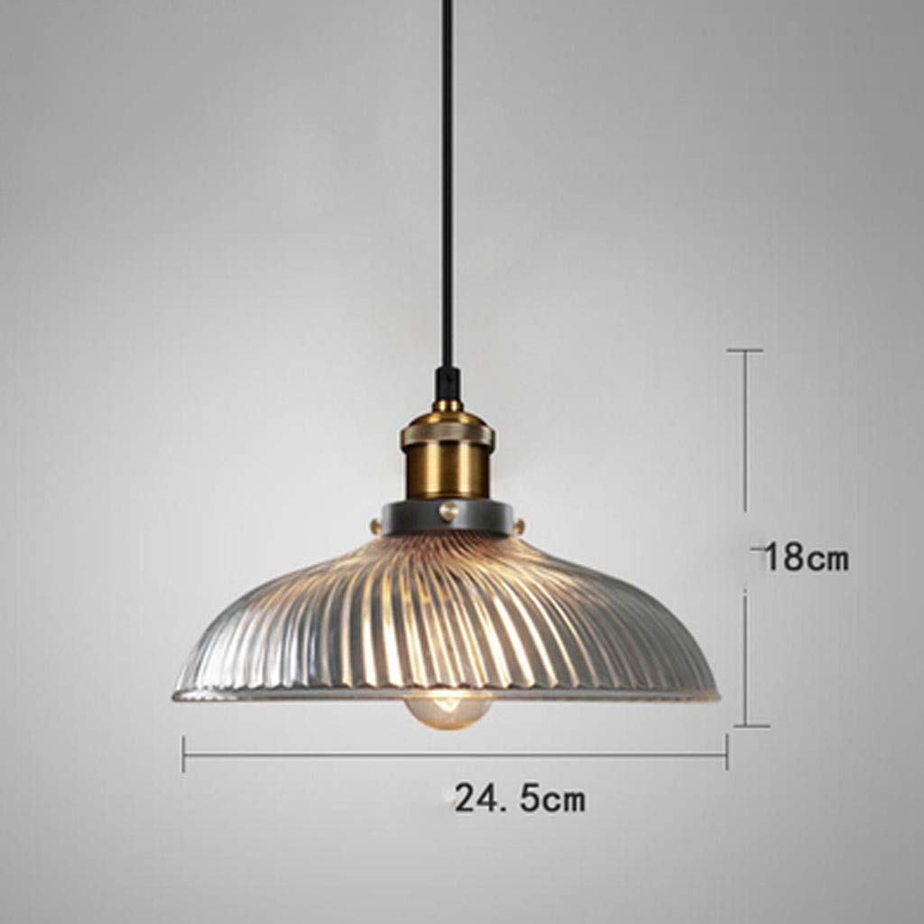 Lampadario in Vetro retrò Industriale - Elegante lampadario da soffitto dal Design Vintage, Realizzato in Cina, Perfetto per la Sala da Pranzo o per l'arredamento di casa