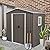 6ft x 5ft Outdoor Metal Storage Shed with Window, Sturdy Aluminum Frame, Gray, Sliding Doors, and Complete Assembly Kit