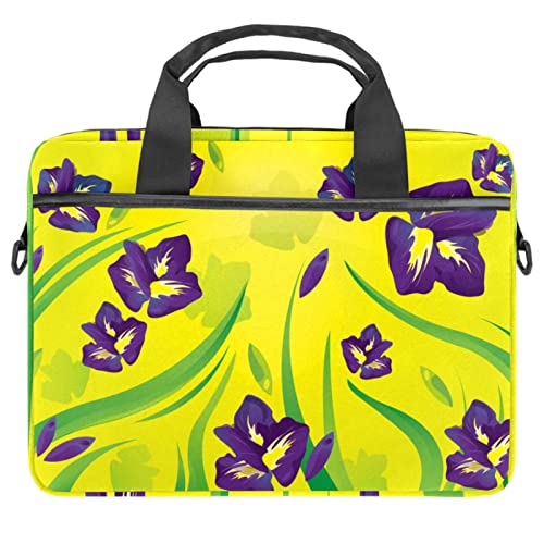 Sac à bandoulière pour ordinateur portable avec fleur lavande idéal pour le bureau et les cafés