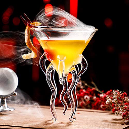 Cabilock Taças de vinho criativas, polvo, martini, coquetéis, taças de cristal, presentes para inaug