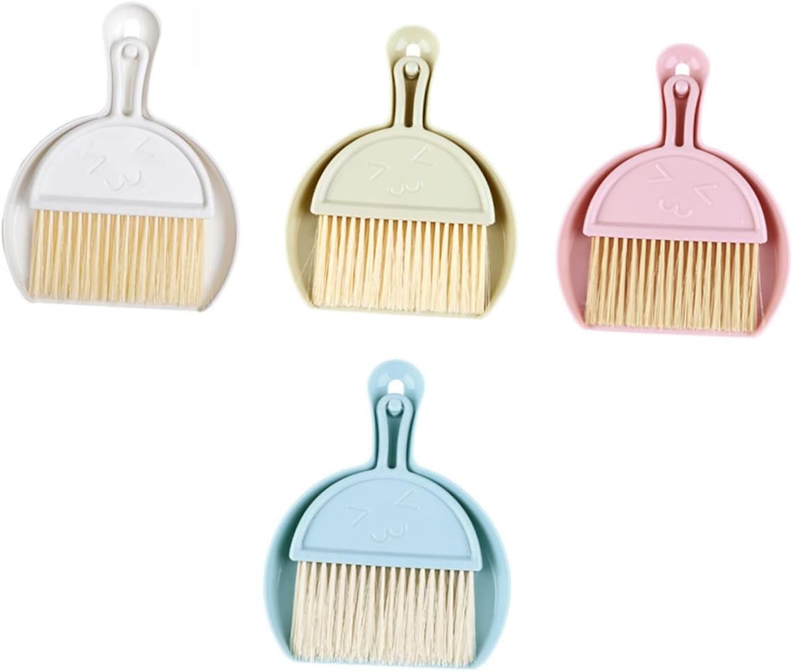4 Sets Mini Dust Brush and Dustpan Multi Function Handheld Cleaning Accessory for Quick Cleanup Desks Countertops and Pet Areas Compact Broom and Dustpan 4 Sets Mini Dust Brush and Dustpan Multi Function Handheld Cleaning Accessory for Quick Cleanup Desks Countertops and Pet Areas Compact Broom and Dustpan