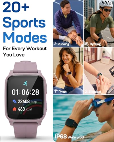 Image of MorePro Fitness Tracker with 24 /7 Heart Rate & Blood Pressure Monitor, Blood Oxygen & Sleep Tracker, Smart Watch with Step Calorie Counter, IP68 Waterproof Activity Tracker for Women Men Android iOS