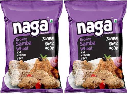 Image of Naga Sooji Samba Rava (Broken Wheat) Special,500 Gram (Pack of 2)