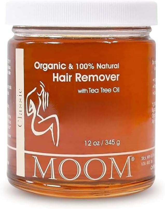 USDA Organic Sugar Wax Hair Removal for Women & Men - 12 oz Wax refill Jar, Sugaring Wax with Tea Tree Oil - Body, Leg & Facial wax - Soft Wax for Sensitive Skin (Strips & Sticks Not Included)