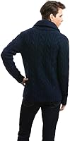 Vista 4 de Citizen Cashmere Pure Yak Wool Mens Cardigan with Vintage Shawl Collar and Button Up Design Long Sleeves and Front Pockets