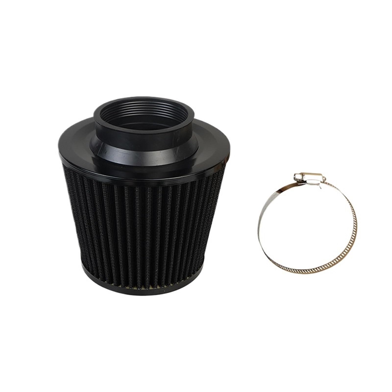 Filtros de aire de motor para coche Filtro de aire universal para coche 76 mm, entrada frío 3 pulgadas, modificado(Black)
