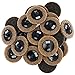 Shark Industries PN-13062 25-Pack Brown/Coarse Type R Quick Change Surface Conditioning Discs, 2” Diameter – Coarse Grit for Cleaning, Finishing and Deburring on All Metals (25 Discs)