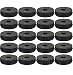 Produktbild QuickClick VAS151 Möbelgleiter-Grundplatten Basic zum Anschrauben ø 17mm, Höhe 4 mm, Kunststoff schwarz Inhalt: 20 Stück, 17 mm