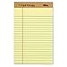 TOPS 71501"The Legal Pad" Ruled Perforated Pads, Narrow, 5 x 8, Canary, Dozen