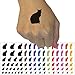 Cat Sitting Side Profile Solid Temporary Tattoo Water Resistant Fake Body Art Set Collection - Yellow (One Sheet)