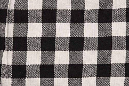 Vintage Check Black King Bed Skirt, 16" Drop, Modern Farmhouse Bedding, Checked Gingham Dust Ruffle #TOP2
