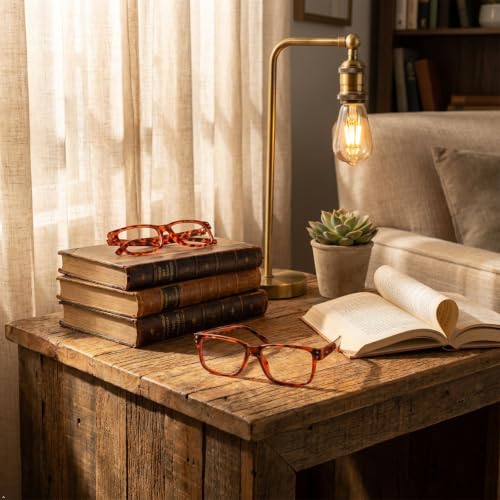 Image of Eyekepper Blue Light Reading Glasses Men Women 2.25, Tortoise 2 Pack