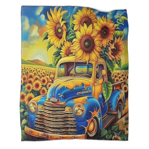 Couverture camion 3D en microfibre 180x200cm plaid chaud pour lit - 3