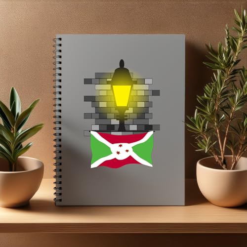 Carnet Burundi Street Lamp Bricks A5 ligné lot 20 pages pour note