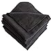 THE HOUSE OF RAGS - The Dirty Boy - Edgeless Microfiber Towels, 16x16, Car Detailing Exterior and Interior, Tires, Trim, 300GSM Premium Korean Pearl Weave, Black (10 Pack)
