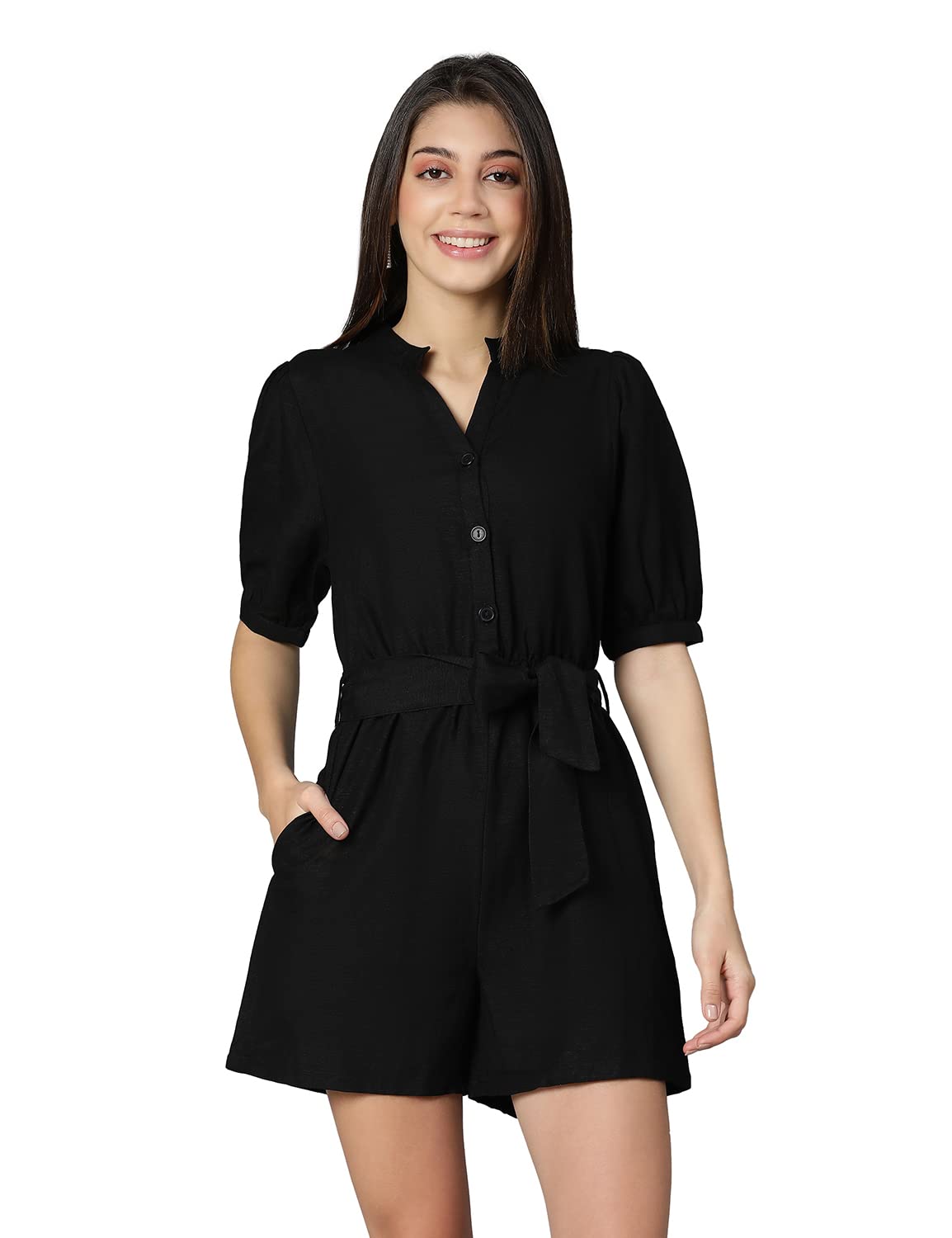 oxolloxoDazzle Women Linen Blend Playsuit