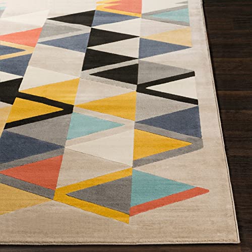 Image of Modern Handmade Woolen Carpet for Living Room Bedroom and Hall Size 5 x 8 Feet Color Multi