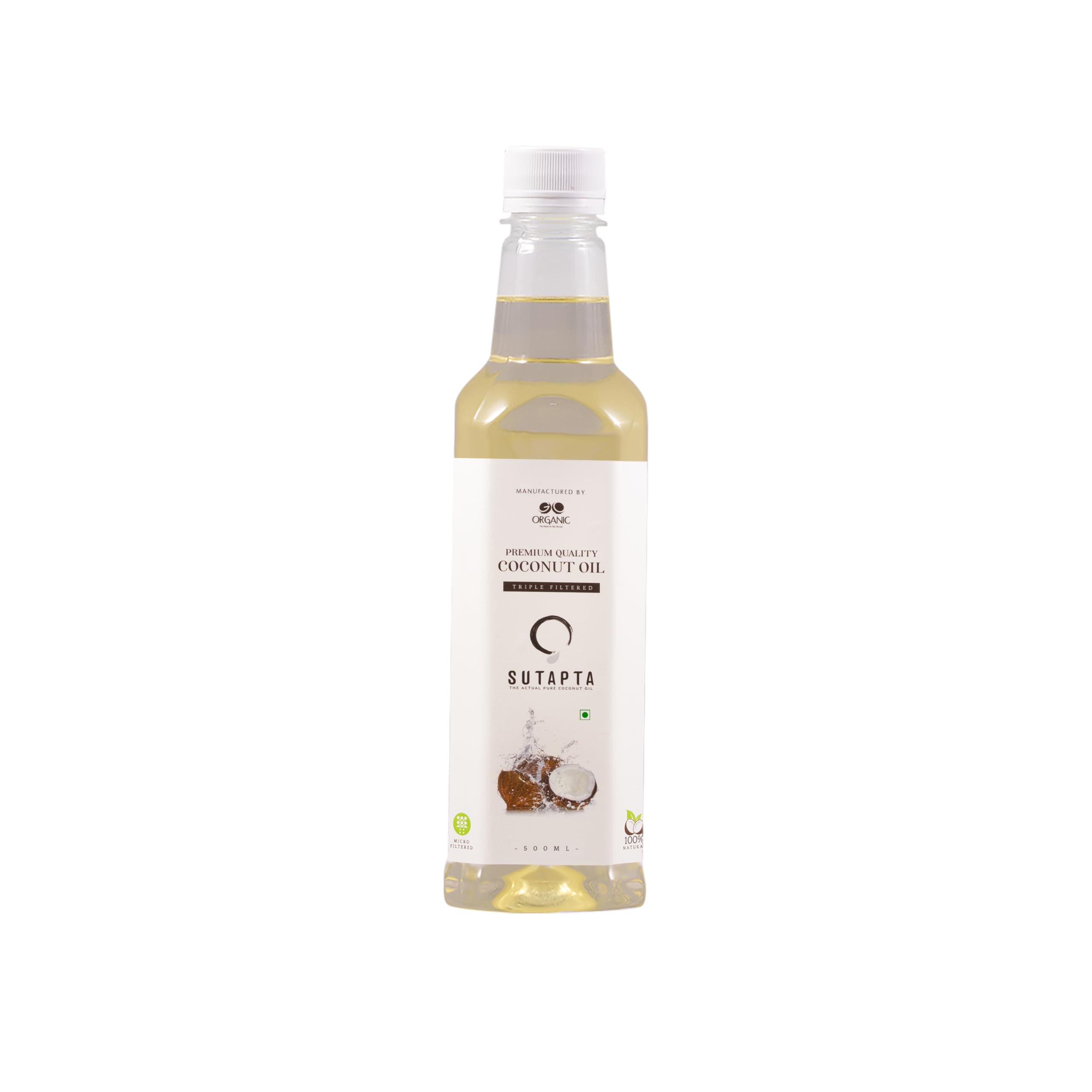 Prakruthi Sutapta Natural Organic Coconut Oil-Premium Edible Cooking Oil|Pure Hair,Body,Skin Moisturizer,And Massage Oil With The Goodness Of Nature For Men And Women(500) (B0D5MNRXHY) Amazon Price History, Amazon Price Tracker