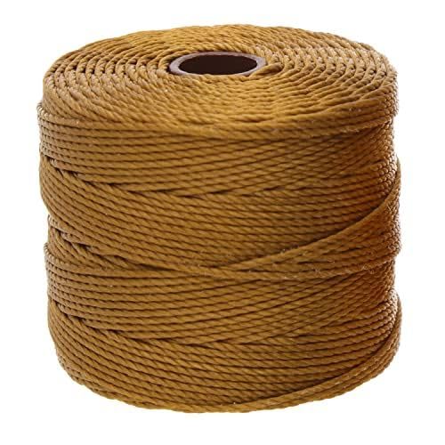 Cordón de nailon S-Lon #18 trenzado de alta resistencia, carrete TEX210 dorado de 0,5 mm