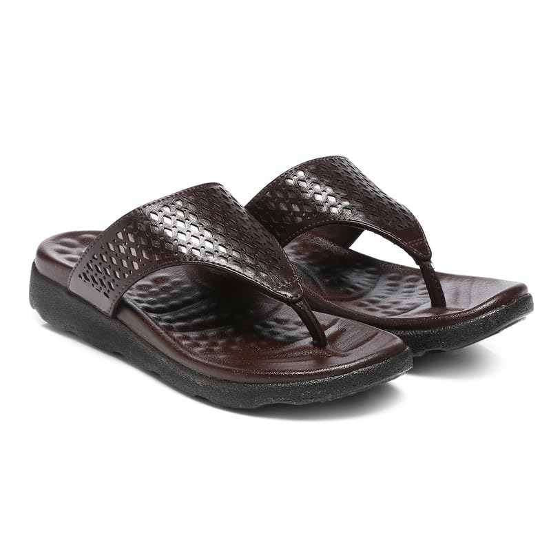 Image of Stylish Brown Lightweight Premium Soft Orthopedic Summer Casual Slippers for Women