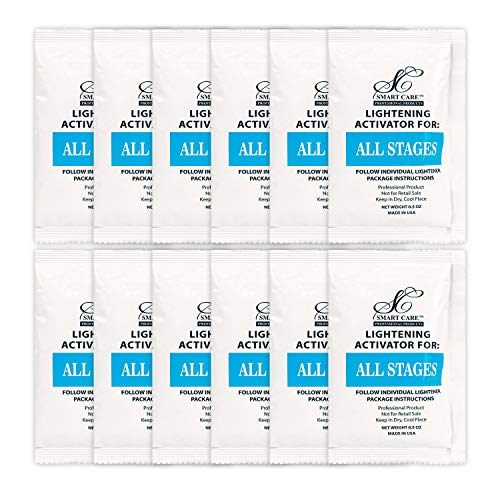 SC Smart Care Lightening Activator, Powder Lightener For All Stages (0.5 oz 12 Pack)
