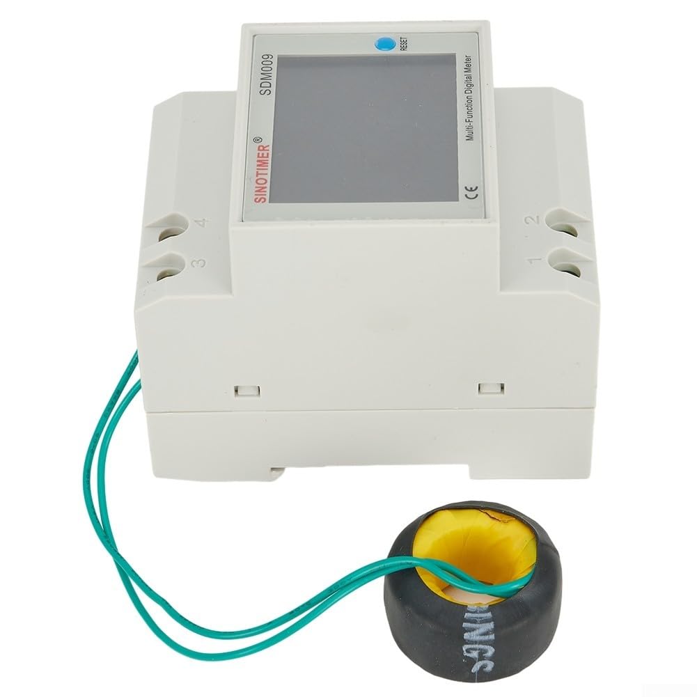 Contatore Di Energia Monofase, Contatore Elettrico Digitale AC 40 300v 100a Contatore Elettrico Monofase Wattmetro Su Guida Din Wattmetro Contatore Kwh Voltmetro Amperometro 92886025 - 3