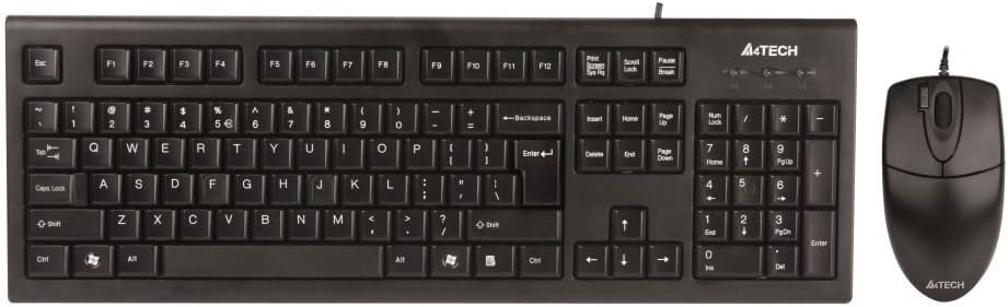 A4tech Wired Combo Mouse and Keyboard - KR(S)-8520D
