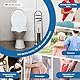 Mobiclinic®, Toilettensitzerhöhung mit deckel, 10 cm, Titán, Toilettenlift für erwachsene, Ältere und behinderte menschen, Anpassungsfähiger, Weiß