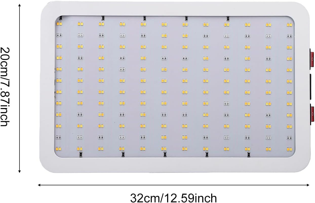 Fdit 6000 LM LED Grow Light, Full Spectrum Hanging Plants Light with 5 Dimmable Settings for Indoor Plants Hydroponics Grow Tent Seedlings (US Plug)