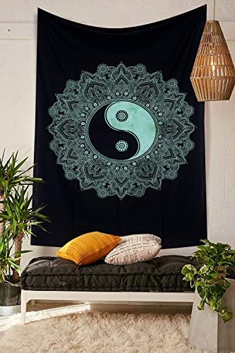 THE ART BOX Purple Hippie Mandala Sun Moon Burning Sun Psychedelic Trippy Tapestry for Bedroom Celestial Busning Sun Tapestry Bohemian Wall Hanging Planet Tapestry