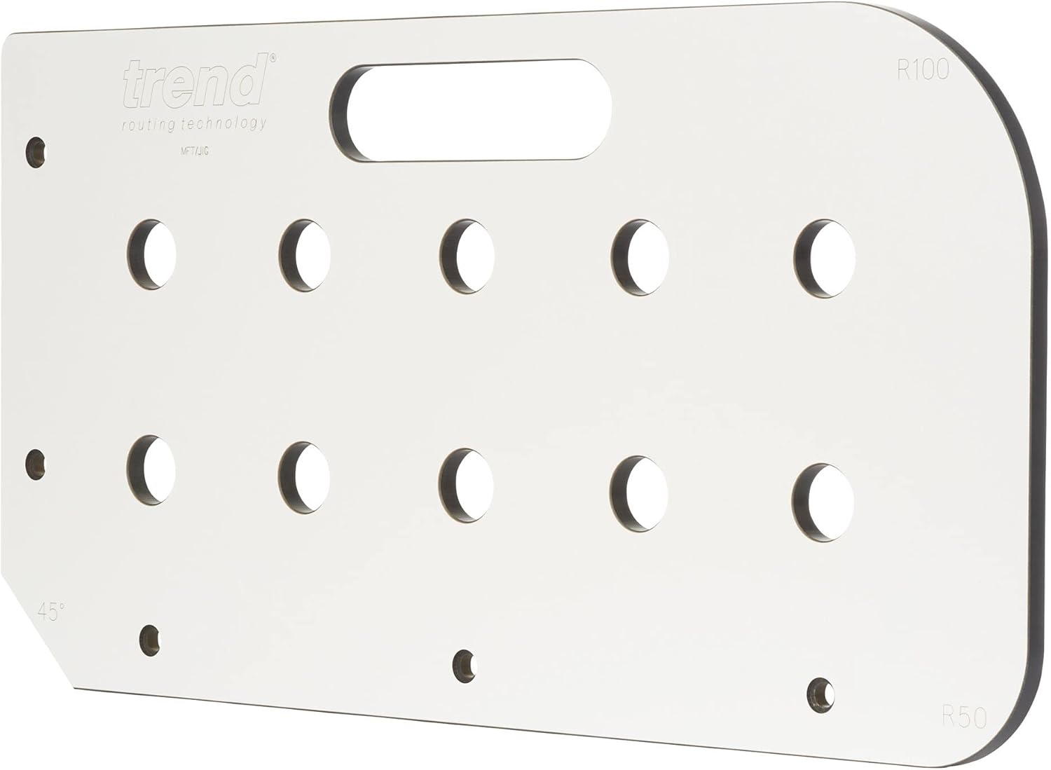 Trend Multi-Functional Table Routing Jig, MFT Style Countertops, Plunge Router Compatible, Durable Material, Corner Radii & 45 Degree End Cut, MFT/JIG