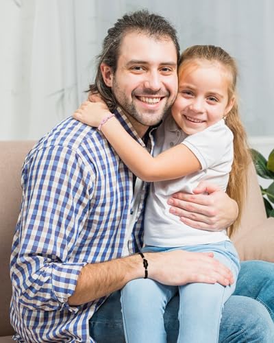 Dad Daughter/Mother Son/Mother Daughter Bracelet Pinky Promise Matching Relationship Friendship Bracelets Birthday Gifts for Women Men Teen Her Him4