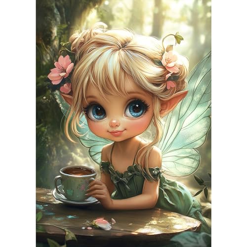 MXJSUA DIY 5D Diamond Painting, Hermosa Hada Diamond Painting Kit Completo, Manualidades Adultos Diamond Painting Para Decoración De Pared Del Hogar 30x40cm