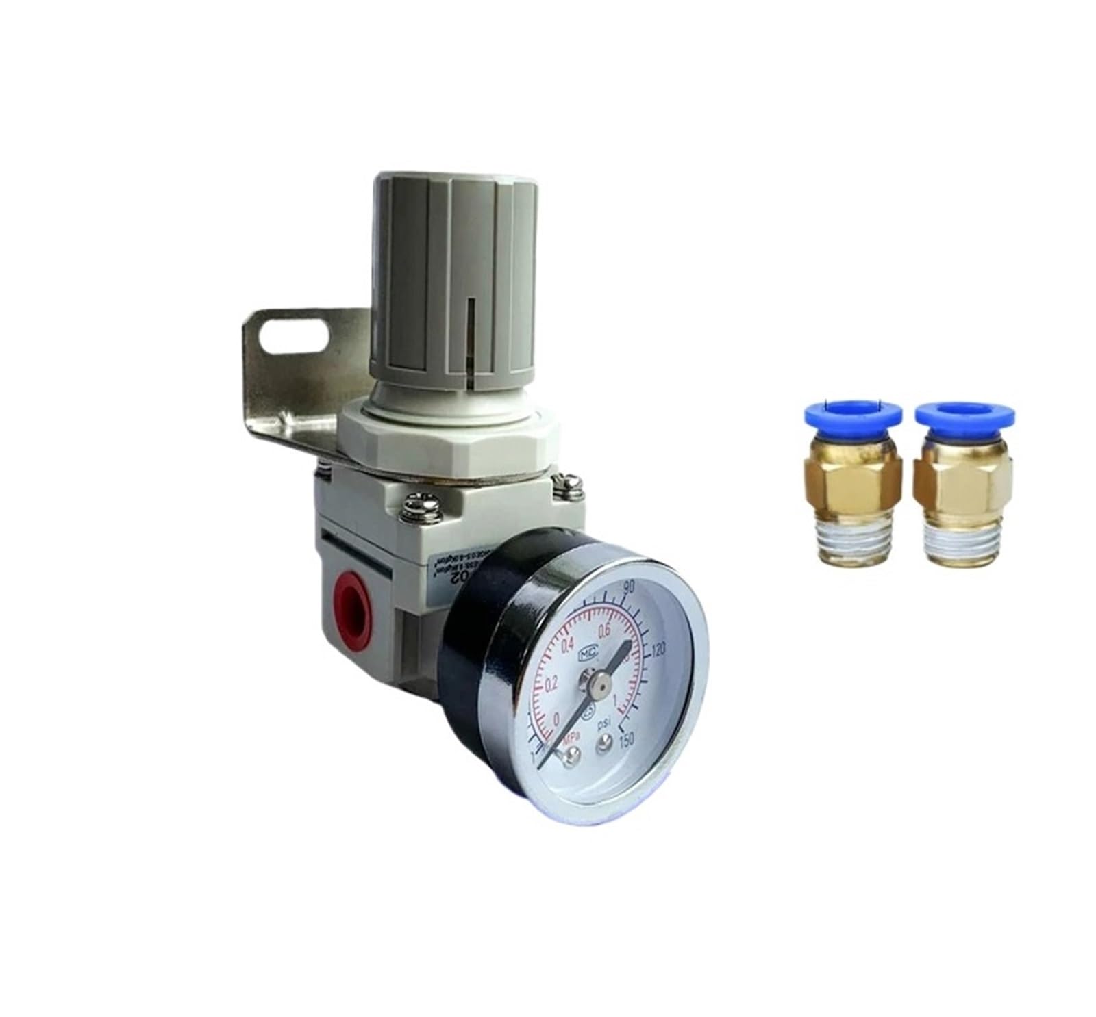 VSPPJYFG AR2000-02 Pneumatic Compressed Air Source Processor Air Pressure Regulating Relief Valve 1/4"(AR2000-02 PC4-02)