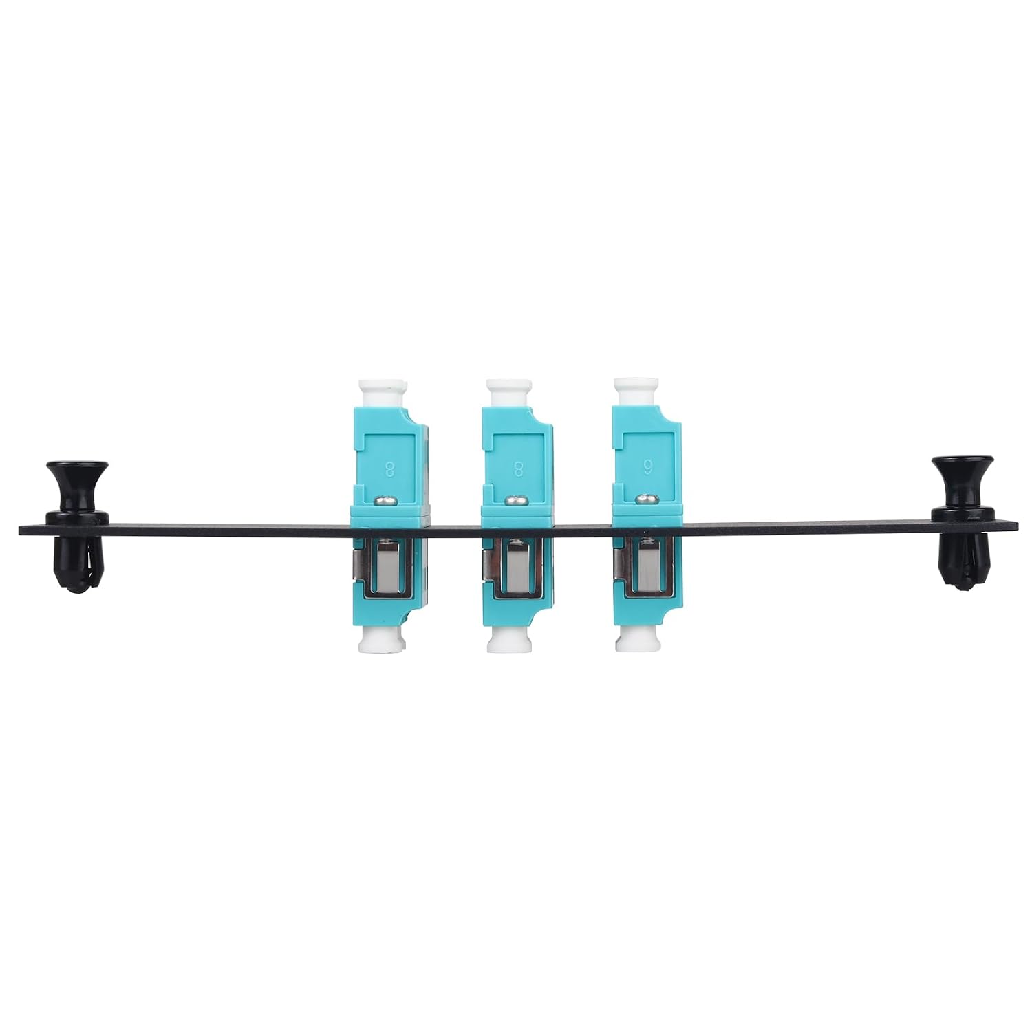 6 Fibers LC to LC OM3 Duplex Multi Mode Fiber Patch Panel with 3 pcs LC/LC UPC Duplex Multimode Fiber Optic Coupler Adapters Connector,4pcs