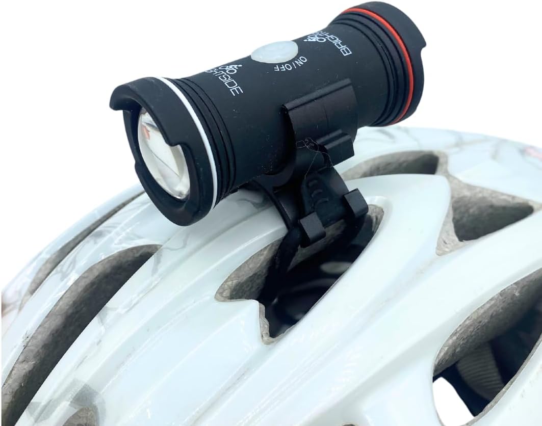 Brightside Bike Helmet Light. 360 Degree 3 in 1 Bright Safety Light for All Cyclists. Dual Front & Rear. 43 Hour Runtime. Easy Fitting to Most Helmets. 7 Modes, Waterproof & Rechargeable