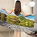 Produktbild LGCK Strandtuch Weich Bequem 3D Blick Auf Den Grünen Waldsee Strandtücher Badetuch Schnell Trocknend Microfiber Groß XL XXL Geeignet Für Sommer Schwimmen Fitnessstudio Sport Spa Reisen 100x200cm