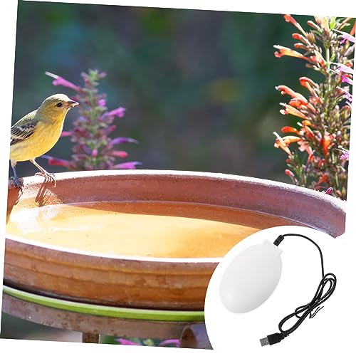 Baluue Aquecedor De Banho Para Animais De Estimação USB Branco Abs Ferramenta Banho De Pássaros De E