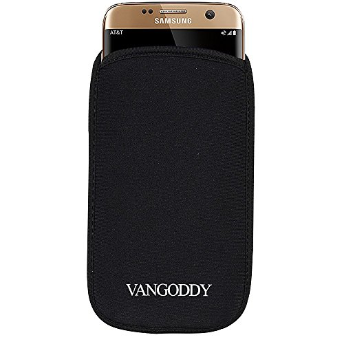 Vangoddy Universal Smart Phone Neoprene Pouch Fits iPhone 8 Plus/X/Google Pixel 2/ LG G6/ Galaxy S8 and Others up to 6" - Black