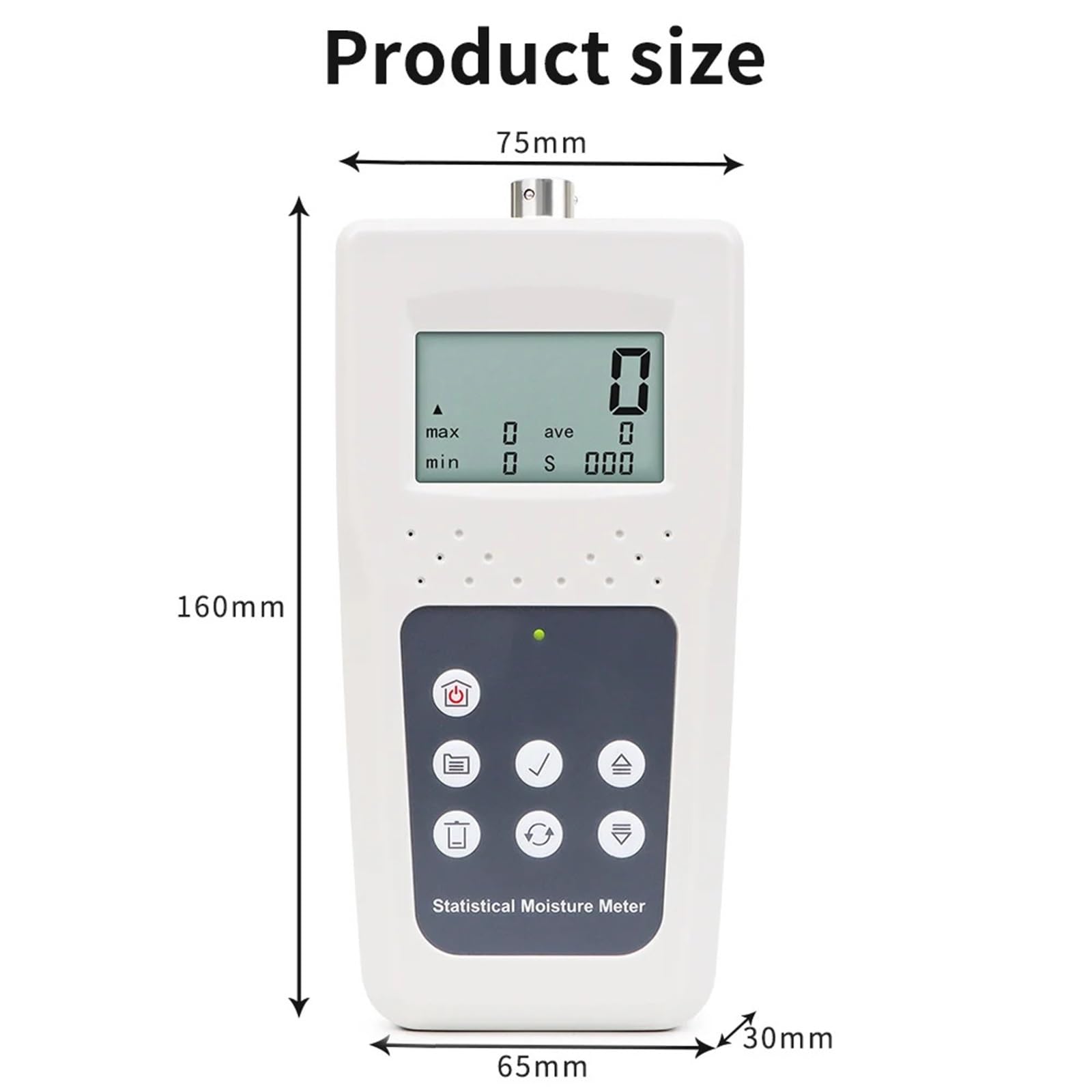 Misuratore di umidità, KMS680T Misuratore di umidità tessile Display LCD Rilevatore Precisione Analizzatore contenuto d'acqua Igrometro a bobina cotone