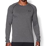 Under Armour Men's Tech Long Sleeve T-Shirt, Carbon Heather (090)/Black, Large