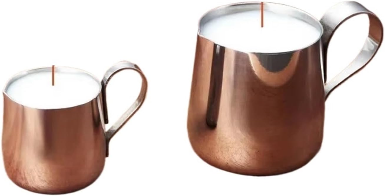Compatible for Home Espresso Machines 304 Stainless Steel Mini Milk Pitcher Pointed Spout Milk Jug Coffee Tool(12.5ml very small)