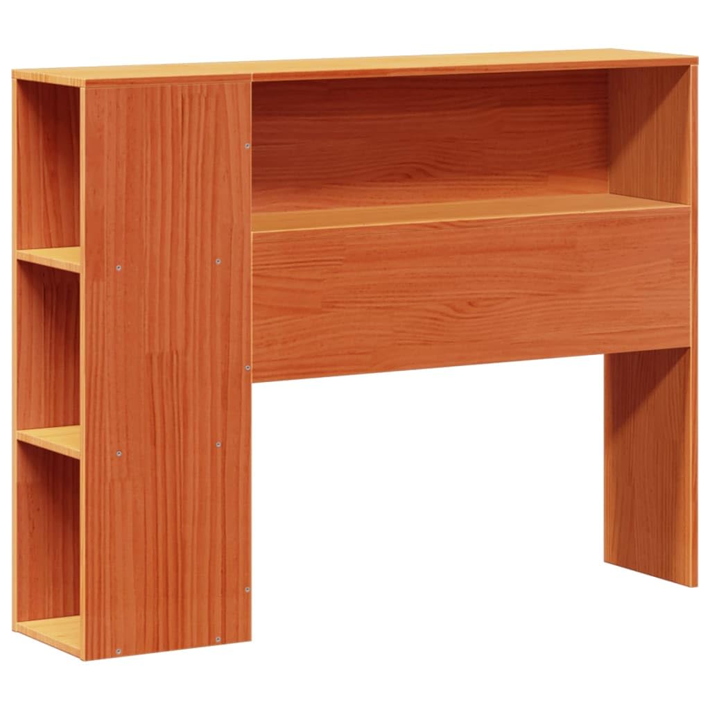 vidaXL Cabecero de Cama almacenaje Madera Maciza Pino marrón 90 cm, cabecero de Cama, cabecero de Madera Maciza, cabecero con Compartimentos